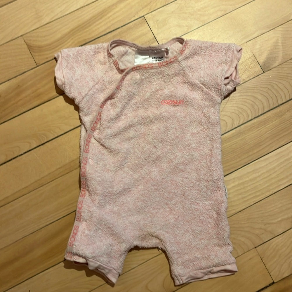 Bonds light pink cozysuit